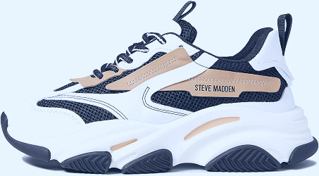 Amazon.com | Steve Madden Women's Possession Sneaker, Black/TAN, 8.5 |  Fashion Sneakers